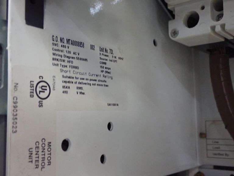 Square D Model 6 MCC Electrical